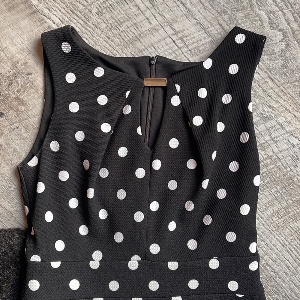Joseph Ribkoff polka dot midi dress - Picture 3 of 5